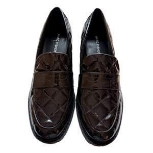 Marc Fisher Quilted Patent Loafers – Black Lug Sole Size 9